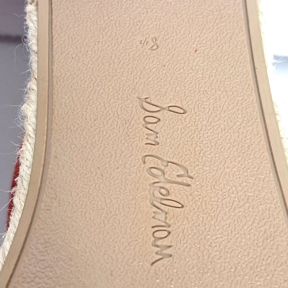 Sam Edelman Women's Carrin Suede Platform Espadrille Slip On Shoes Red size 8.5M